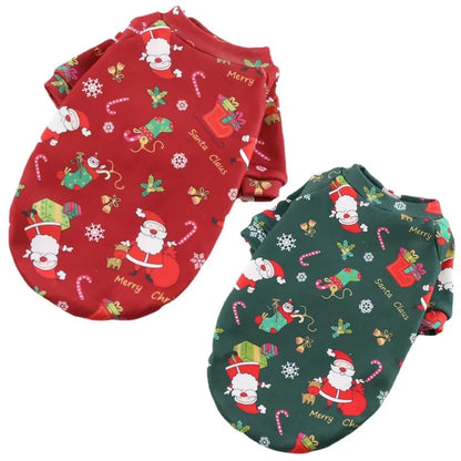 Christmas Fleece Hoodie for Medium and Large Dogs