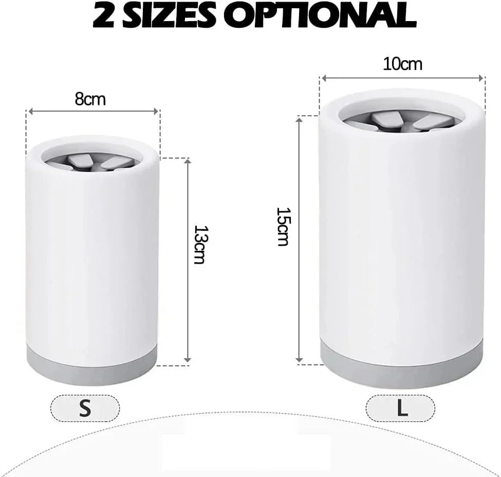 Furrow Friend portable dog paw cleaner cup small and large sizes