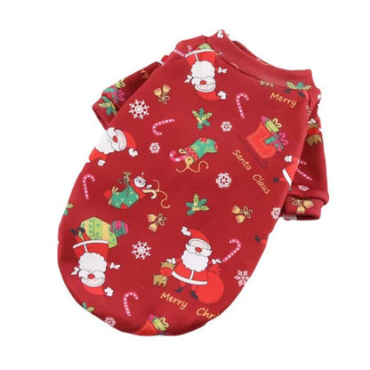 Christmas Fleece Hoodie for Medium and Large Dogs
