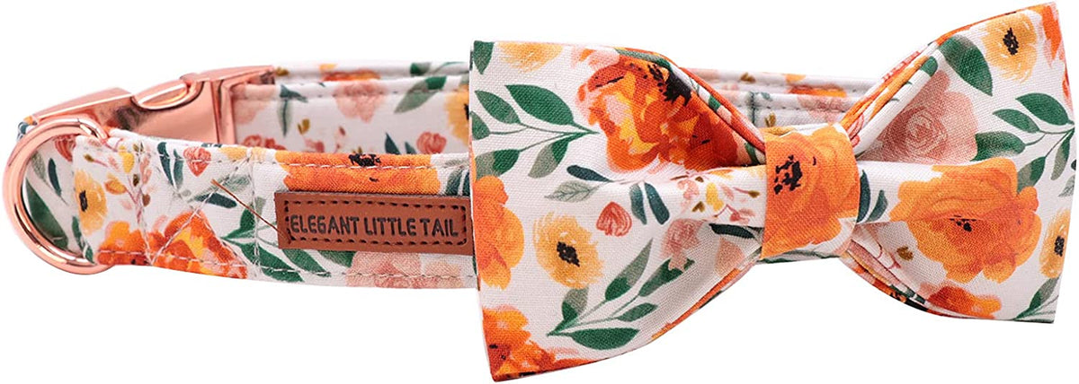 Floral Bow Dog Collar