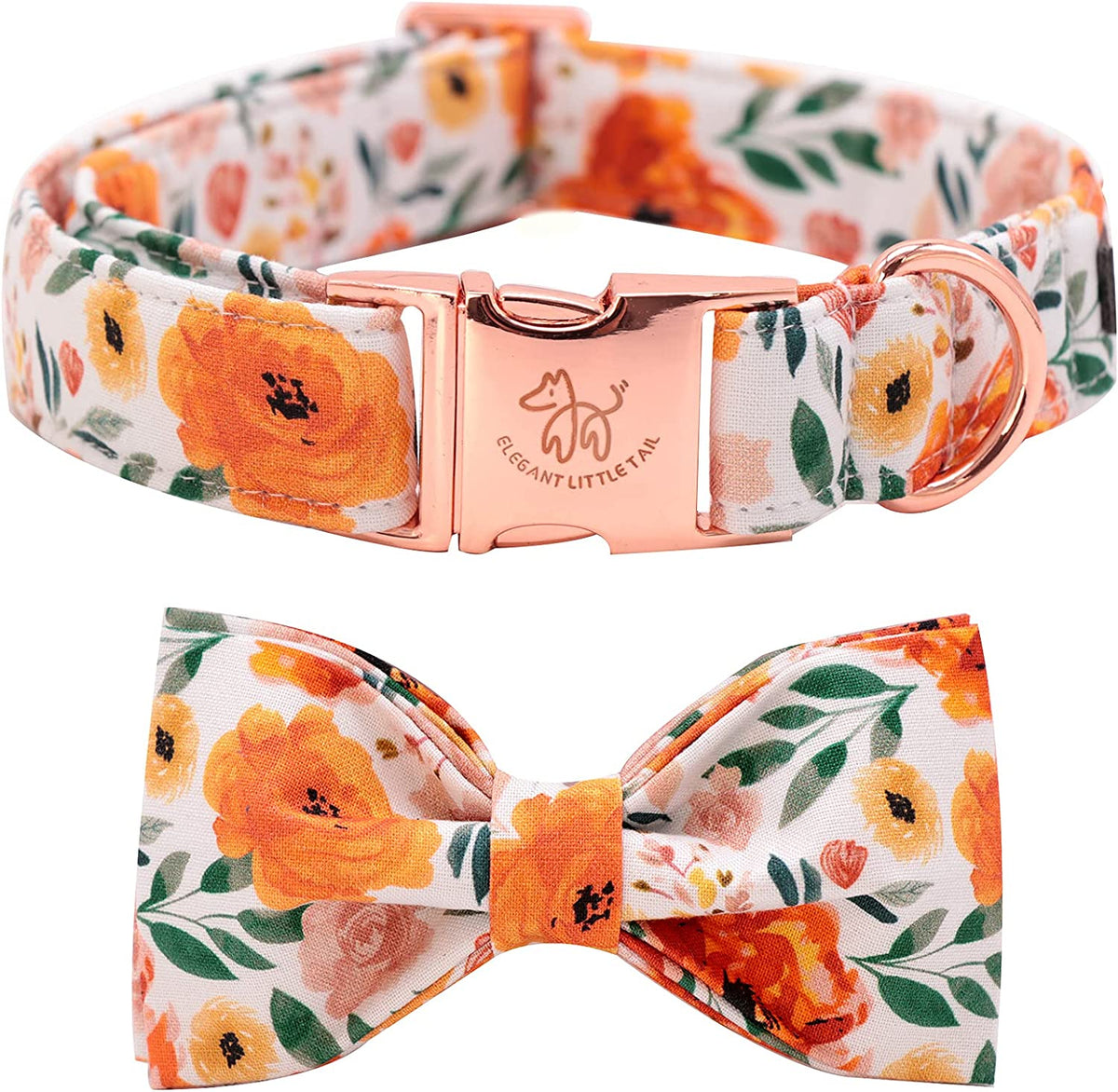 Floral Bow Dog Collar