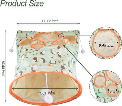 Crinkle Cat Tunnel with Play Balls