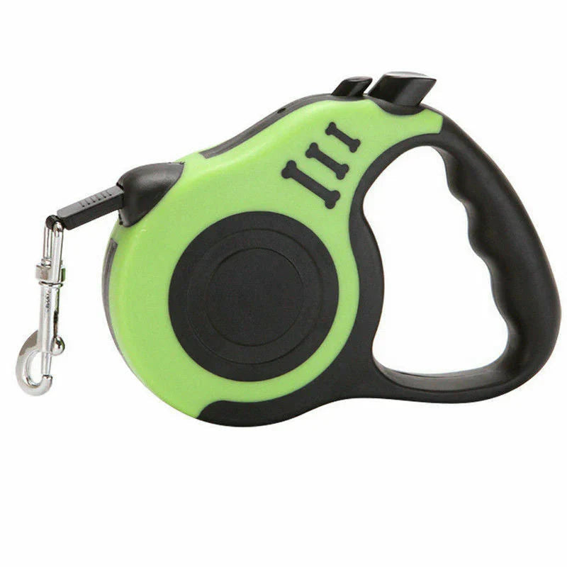 Furrow Friend automatic retractable dog leash in green