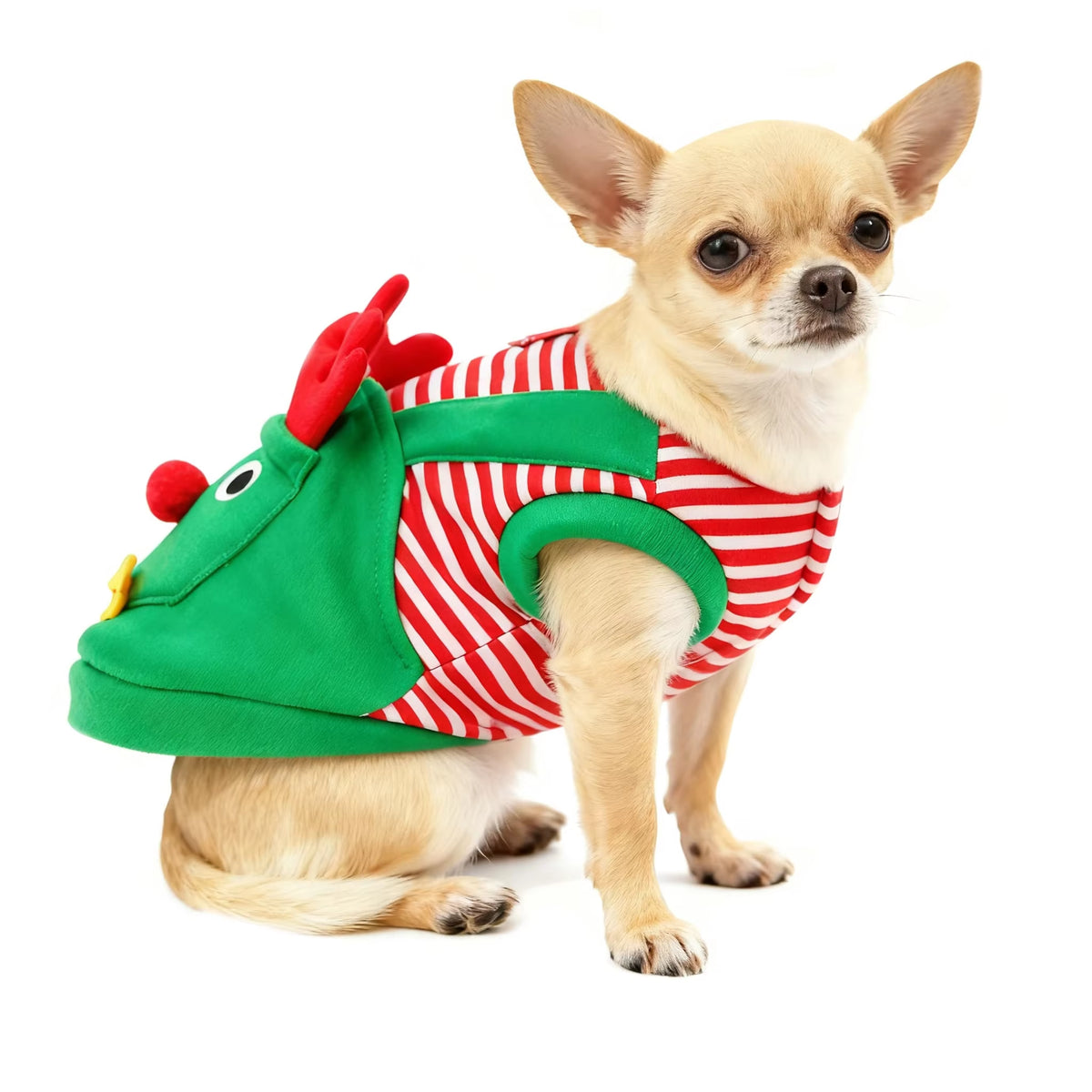 Striped Reindeer Dog Jumpsuit