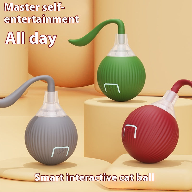 Smart Rolling Cat Ball with Tail