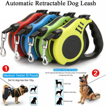 Furrow Friend automatic retractable dog leash in all colours
