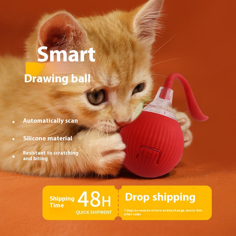 Smart Rolling Cat Ball with Tail