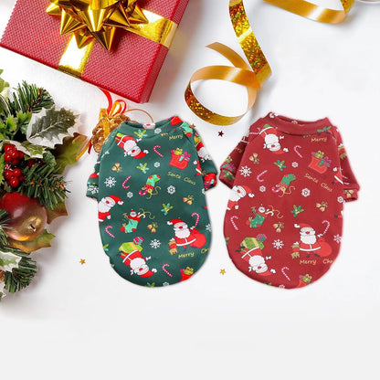 Christmas Fleece Hoodie for Medium and Large Dogs