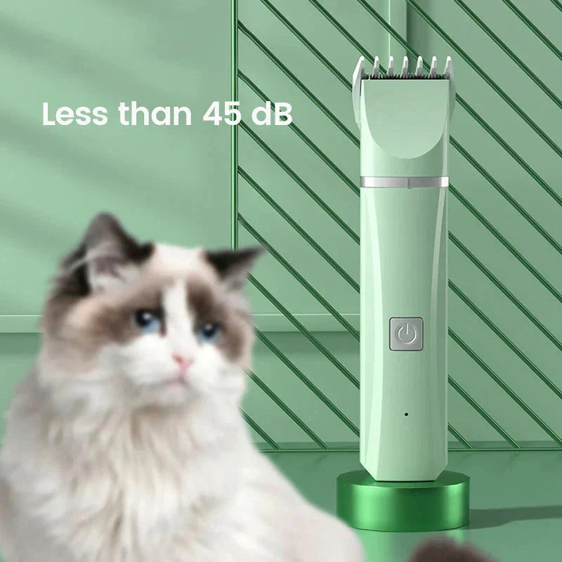 Furrow Friend 4-in-1 electric pet grooming kit quiet trimmer with cat