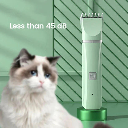 Furrow Friend 4-in-1 electric pet grooming kit quiet trimmer with cat