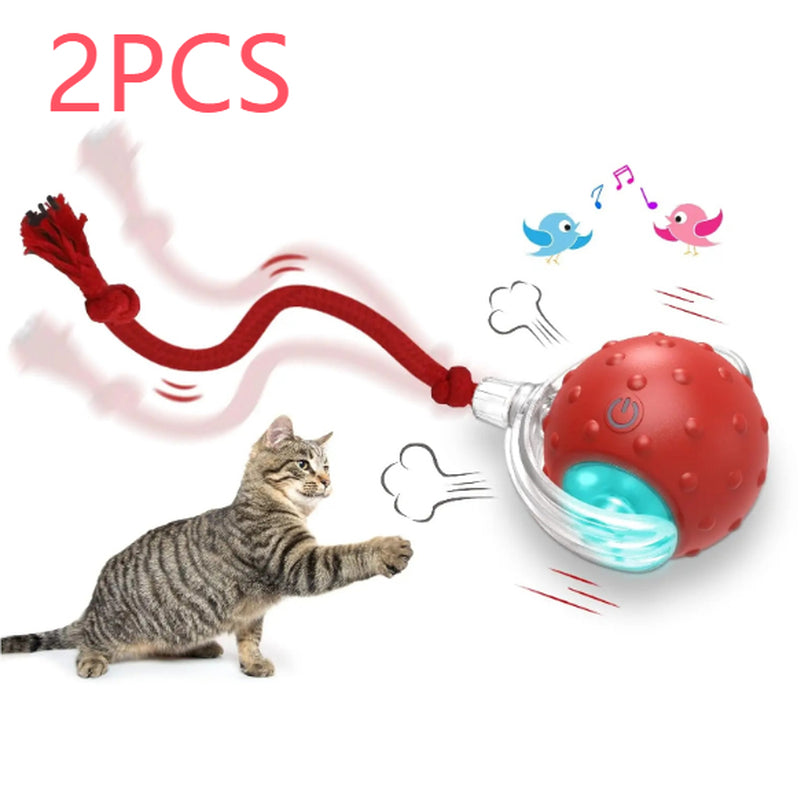 Smart Rolling Cat Ball with Tail