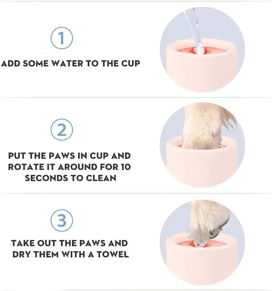 Furrow Friend portable dog paw cleaner cup how to use