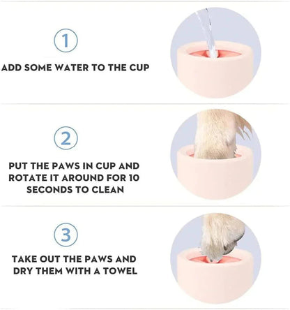 Furrow Friend portable dog paw cleaner cup how to use